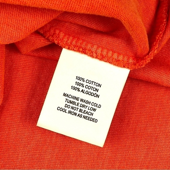 O’NEILL Paradise Tee in Tangerine Orange with Tropical Parrots Size XS (EUC) - Picture 9 of 10